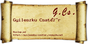 Gyileszku Csatár névjegykártya